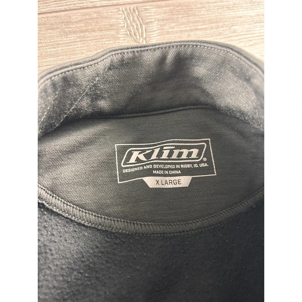 Klim Teton Merino Wool 1/4 Zip Pullover Mens XL Gray Spudnik Base Layer 3919-001